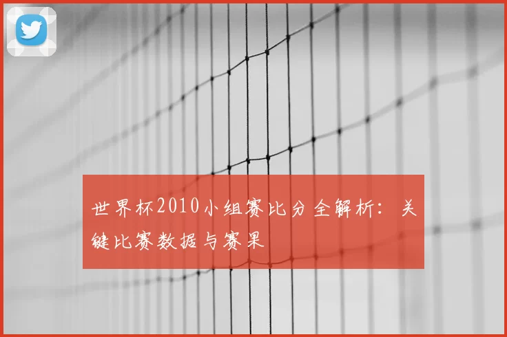 世界杯2010小组赛比分全解析:关键比赛数据与赛果