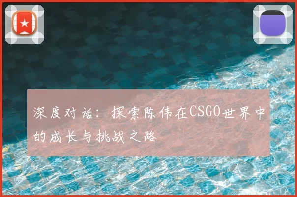 深度对话：探索陈伟在CSGO世界中的成长与挑战之路